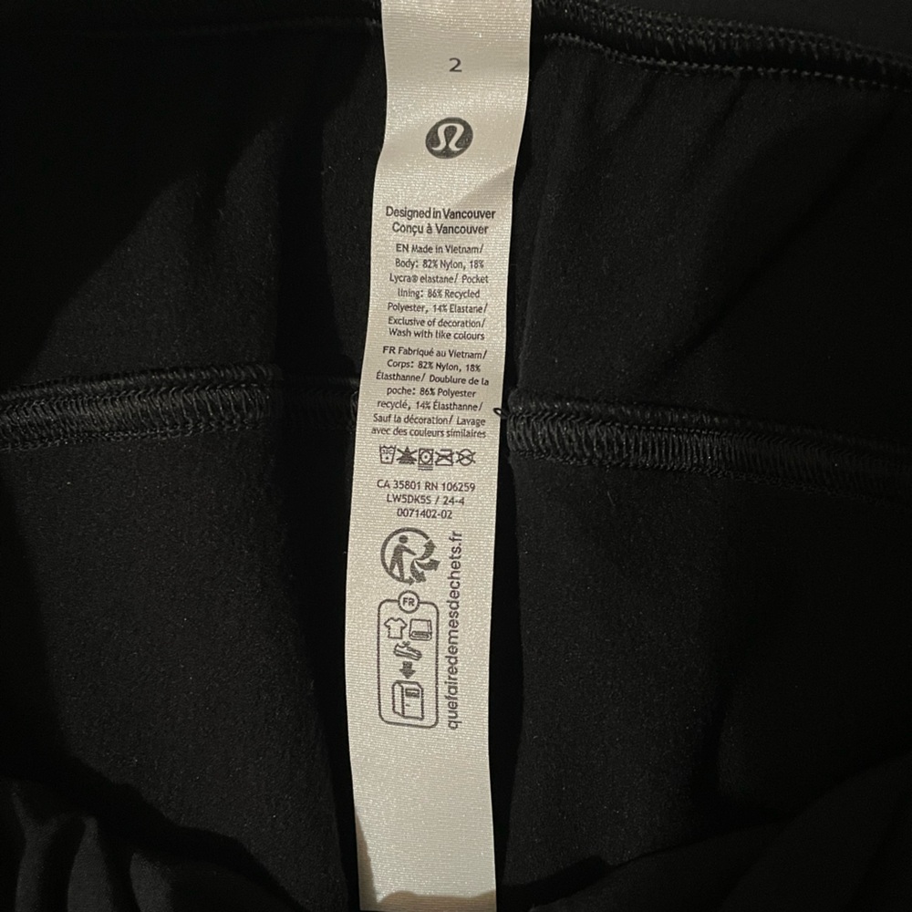 Lululemon Adapted State Fleece Joggers, Black Night, NWOT, Size 2 - Picture 5 of 7